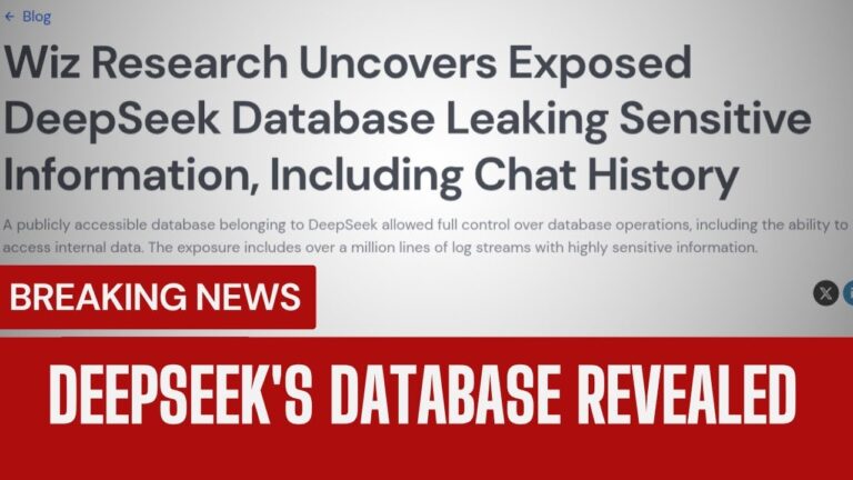 DeepSeek’s Sensitive Data Exposed | Over 1 Million Logs Leaked