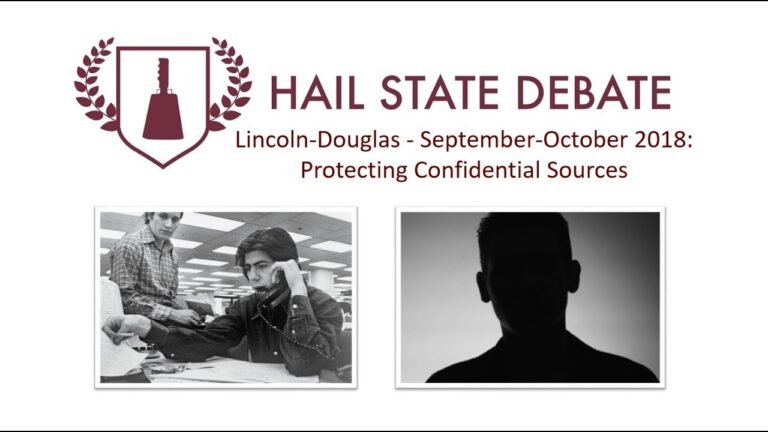 Lincoln-Douglas Sept-Oct 2018 – Confidential Sources