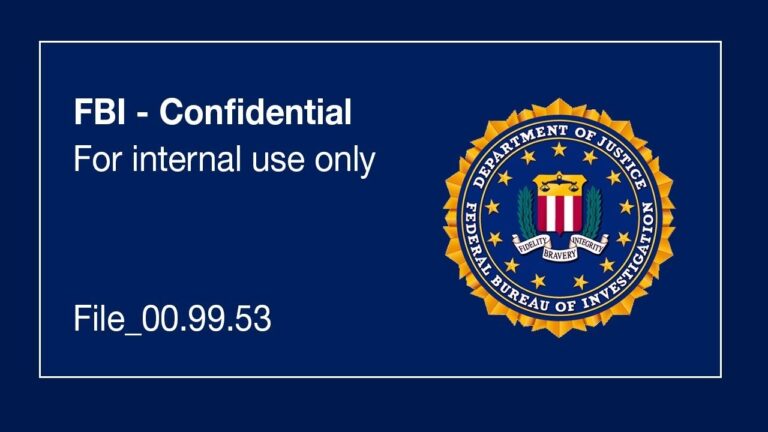 SHOCKING FBI LEAKED CONFIDENTIAL FILE