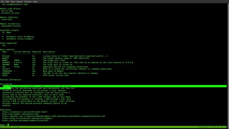 Insecure Webserver – Hacking Outdated Webmin
