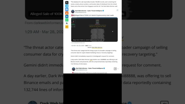 Potential data breach involving Binance #bnb #shorts #btc #ethereum