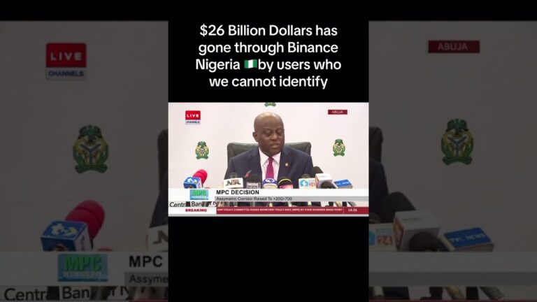 $26 Billion Dollars has gone through Binance Nigeria 🇳🇬by users who we cannot identify #binance