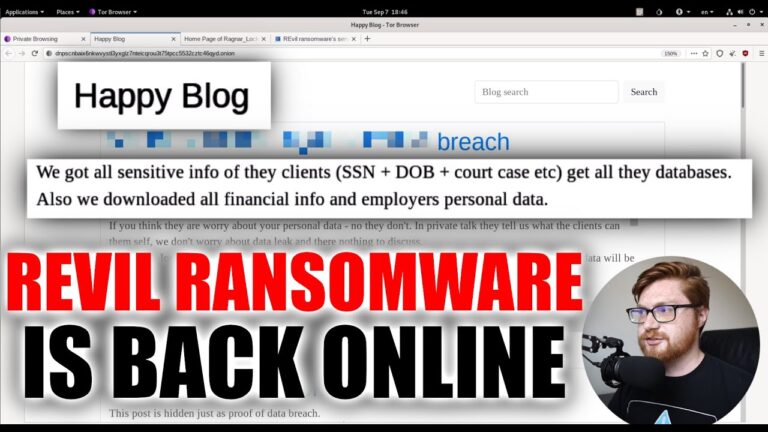 REvil Ransomware Leak Site RETURNS