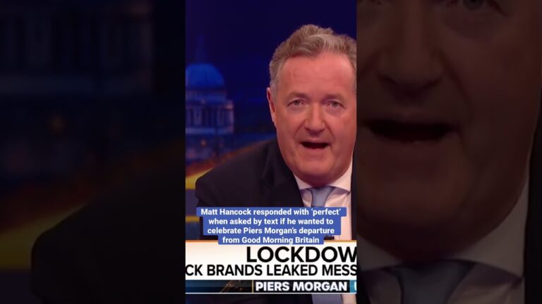Matt Hancock Controversies 7: Piers Morgan
