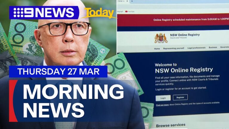 Opposition leader to announce plan to cut fuel excise; NSW data breach | 9 News Australia