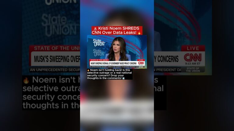 🚨 Kristi Noem SHREDS CNN Over Data Leaks! 🔥 #PrivacyScandal, #DataLeaks, #PoliticalWeaponization