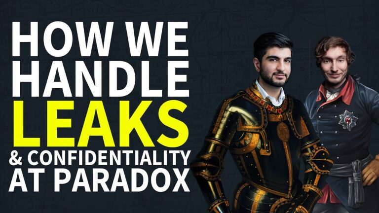 Leaks & Confidentiality – Paradox Podcast – The Business of Video Games
