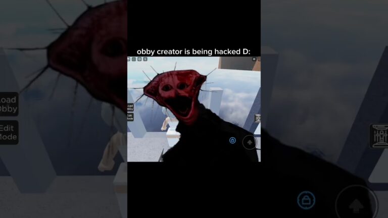 obby creator is hacked :( #roblox #obbycreator #hacker #hacked #shorts #fyp