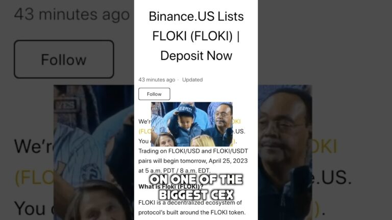 Breaking: Floki gets listed on Binance!!