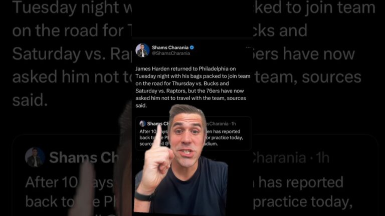 James Harden Sixers saga explains Woj vs Shams NBA insider feud #nba #basketball #jamesharden #76ers