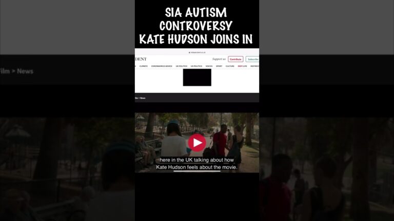 The Sia Autism Controversy: Kate Hudson Responds  #Shorts