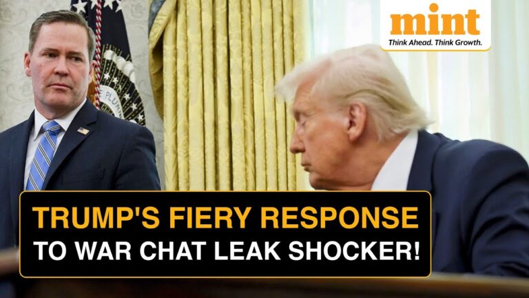 ‘Total Sleazebag’: Trump Reacts to Secret War Chat Leak! | Signal App Controversy