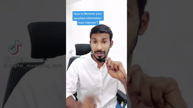 How to remove your personal information from internet l sensitive info l your details l