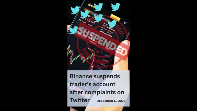 Binance suspends trader’s account after complaints on Twitter – TRADER NEWS
