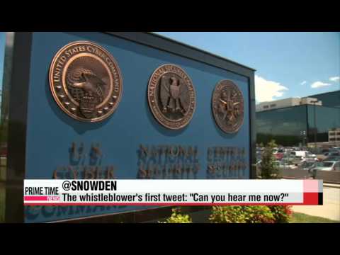 Whistleblower Snowden debuts on Twitter   내부고발자 스노우덴 트위터 공식 데뷔