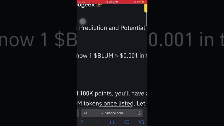 Blum price leak in binance #blum @blumcrypto @BinanceYoutube #cryptocurrency #blumcode #crypto