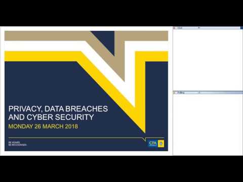 Webinar: Privacy, Data Breaches and Cyber Security