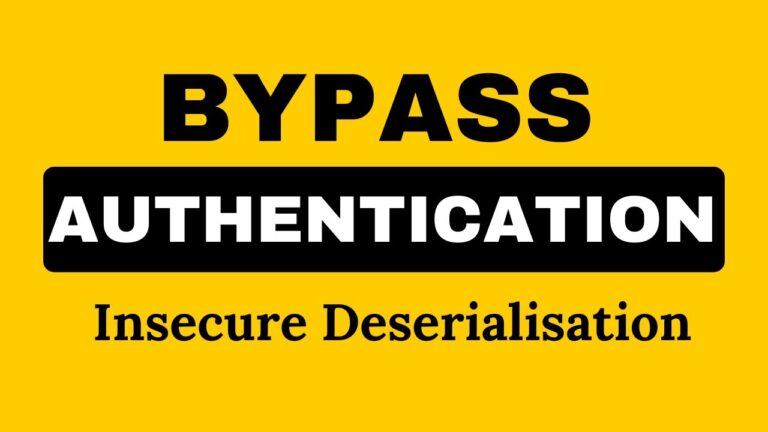 Authentication Bypass via Insecure Deserialisation