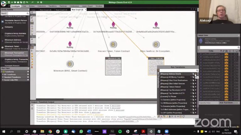Analysing cryptocurrencies and Investigating blockchains – Social Links and BitQuery webinar