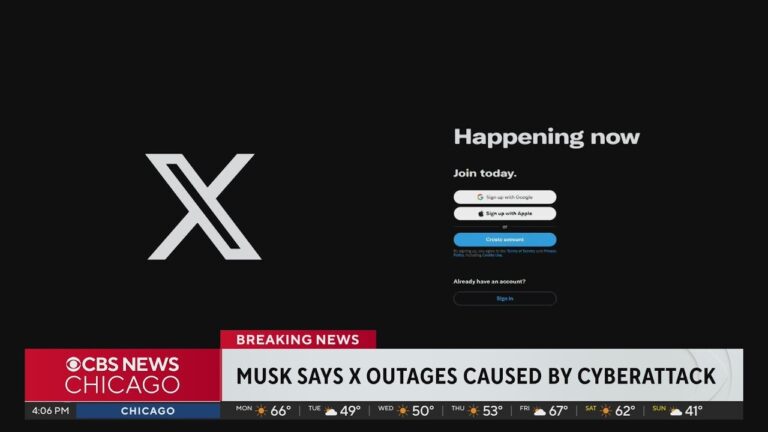 Musk blames cyber attack for X outage
