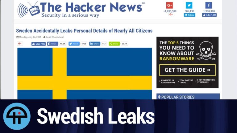 Sweden Leaks Personal Info of Millions