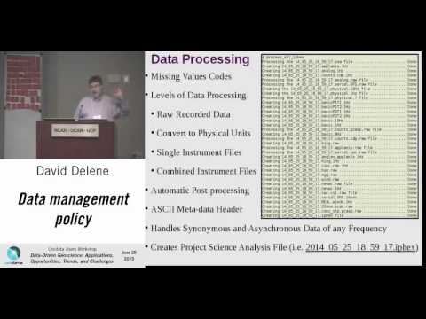 2015 Unidata Users Workshop: Data management policy