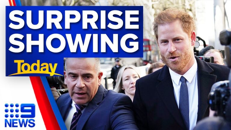 Prince Harry’s surprise court appearance for privacy suit against UK tabloid | Today Show Australia