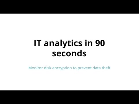 IT analytics in 90 seconds: Monitor disk encryption to prevent data theft