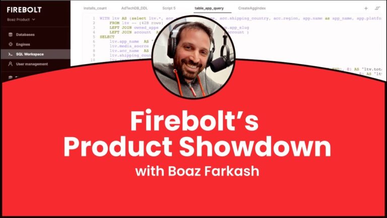Firebolt Live Product Showdown with Boaz Farkash