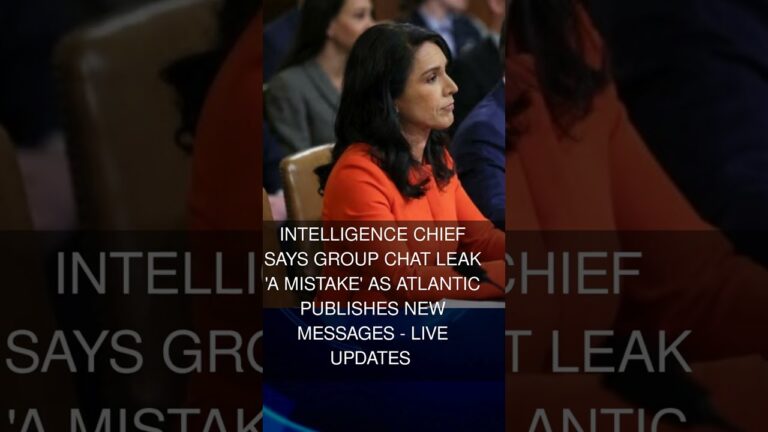 Intelligence chief says group chat leak ‘a mistake’ as Atlantic publishes new messages – live updat