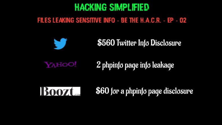 Files Leaking Sensitive Info – Be The H.A.C.R. – Ep – 02