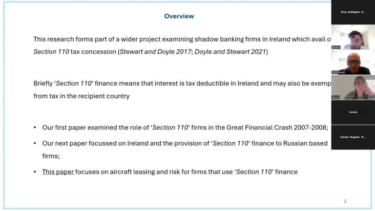 The ‘birthplace of aircraft leasing’: Ireland, aircraft leasing and tax arbitrage