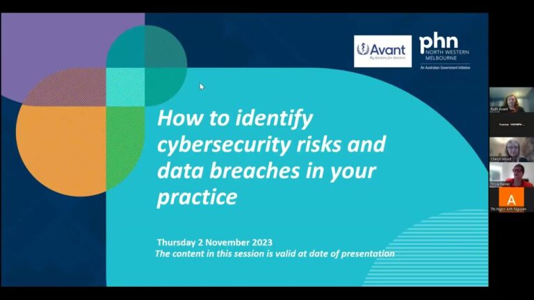 How to identify cybersecurity risks and data breaches in your practice (2 November 2023)