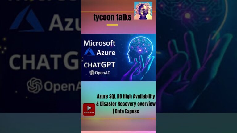 Azure SQL DB High Availability & Disaster Recovery overview | Data Exposed