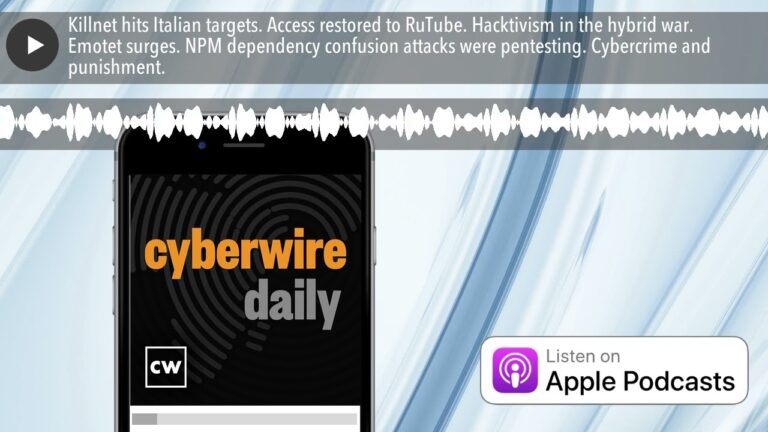 Killnet hits Italian targets. Access restored to RuTube. Hacktivism in the hybrid war. Emotet surge