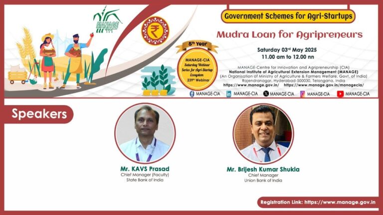 “Government Schemes for Agri-Startups” – Mudra Loan for Agripreneurs