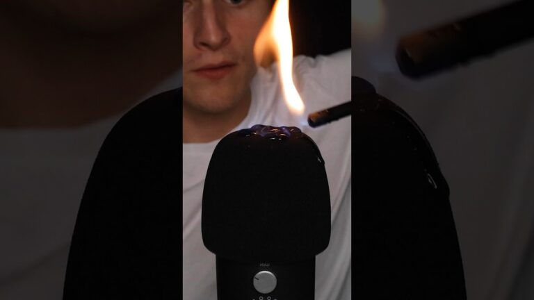 i lit my microphone on fire for ASMR…🔥 #shorts #asmr