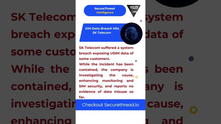 SIM data breach hits South Korean telecom giant SK Telecom