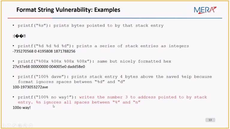 MERA – C++ meetup – March 2019 – Format C String Vulnarability