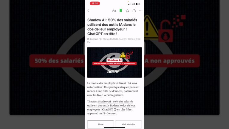 50 % des salariés utilisent ChatGPT en cachette (Shadow AI) #cybersécurité #hackprotech #attaque