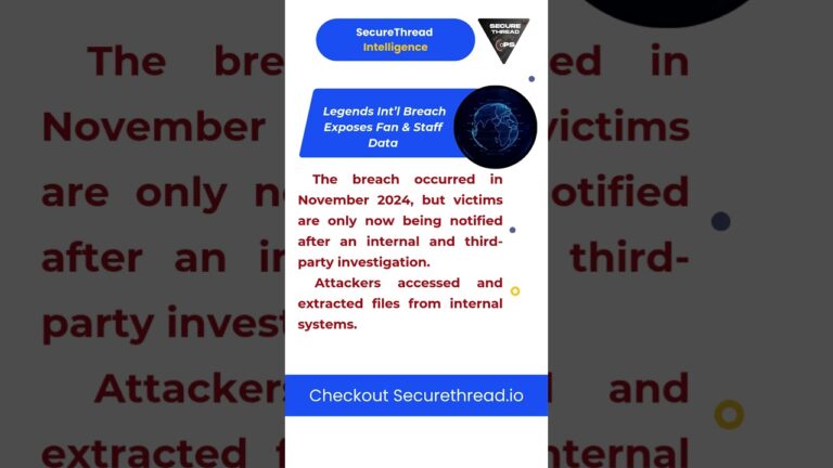 Legends International Data Breach – Fans & Staff Info Exposed