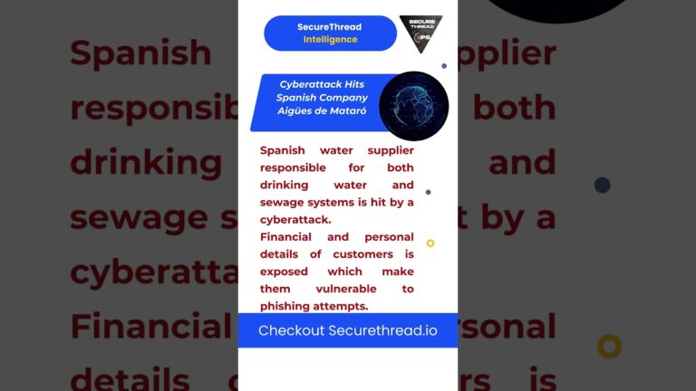 Cyberattack Hits Spanish Water Company: Aigües de Mataró Breach Exposes Data