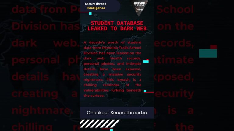 Student Data Breach: PTSD Database Found on Dark Web | SecureThread Shorts
