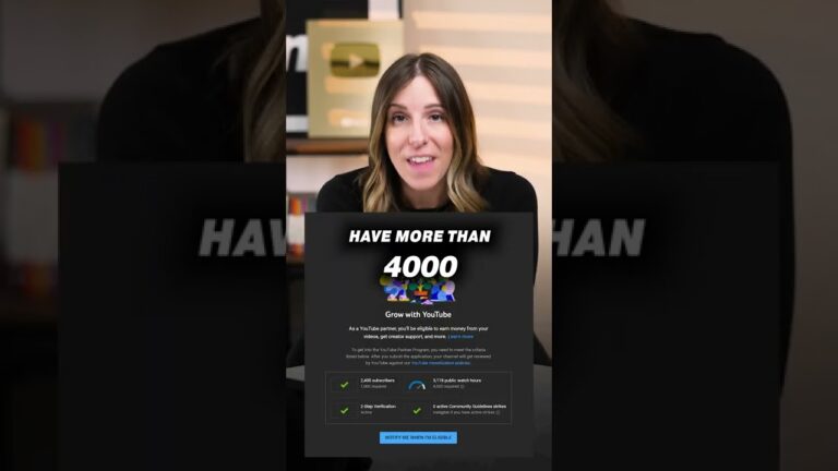 How to Get Paid on YouTube 👉 4 Things YOU Need