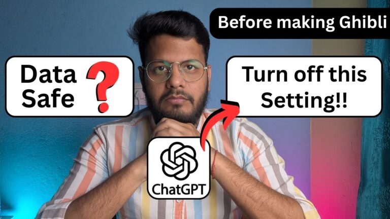 Is your data safe with ChatGPT? Before making Ghibli Art turn off this setting | ChatGPT data