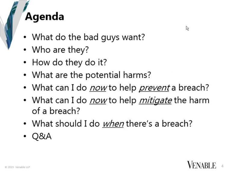 A Breach Can Happen to You: How Nonprofits Can Best Manage Cybersecurity Risk – December 10, 2015