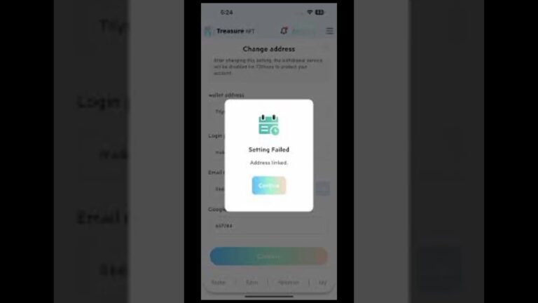 wallet already exists treasure nft |setting failed | how to solve wallet already exists  | #shorts