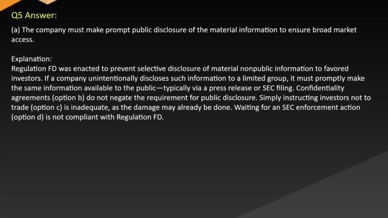 Securities Regulation Exam Set Three Free Practice Questions