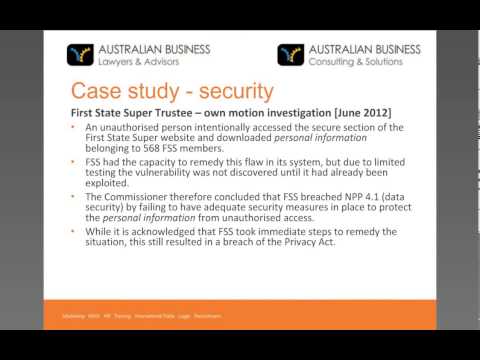 Privacy: The impact of recent legislation changes