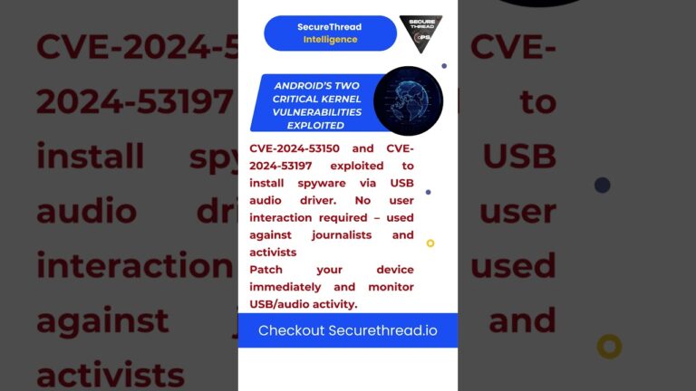 Journalists & Activists targeted by Android Zero-Day which Install Spyware | SecureThread Shorts